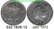 Netherlands Niederlande 25 Cents 1972 *67 KM183 . 532.1826.13 ss 4.18 元 含增值税 ＋  399.53 元 运费
