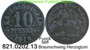 Deutschland Braunschweig Herzogtum 10 Pfennig Funck 56ff . 821.0202.13 -