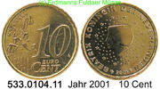 Niederlande 10 Cent 2001 10 Cent . 533.0104.11 unc 7.95 元 含增值税 ＋  399.53 元 运费