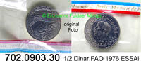 Tunesien 1/2 Dinar *242E zu KM303 FAO ESSAI . 702.0903.30 -
