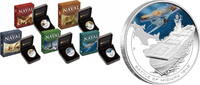 Canada Coins Tuvalu 2010 - 2011 Famous Naval Battles 5 Coin Set 5x1 oz Silver Coin Perth Mint -