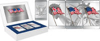 US Coins 1 Dollars Mesa Grande 3 x Flags of America Coin SET -