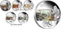 Canada Coins Tuvalu Famous Battles Series 5 Coin Set 5 x 1 oz Silver Coin Set Perth Mint -