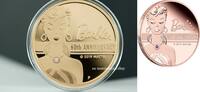 World Coins Tuvalu 500$ Barbie™ 60th Anniversary Argyle pink Diamonds 2 oz Gold Coin -