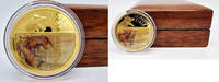 World Coins Niue 100$ Tasmanian Tiger Lenticular 1 oz Gold Proof Coin -