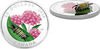 Canada 20$ Murano Glass Little Creatures Caterpillar Silver Coin -