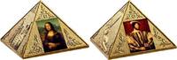 World Coins Niue 100$ Gold Temple Of Art Pyramid Mona Lisa 1.5 oz Gold Proof Coin -