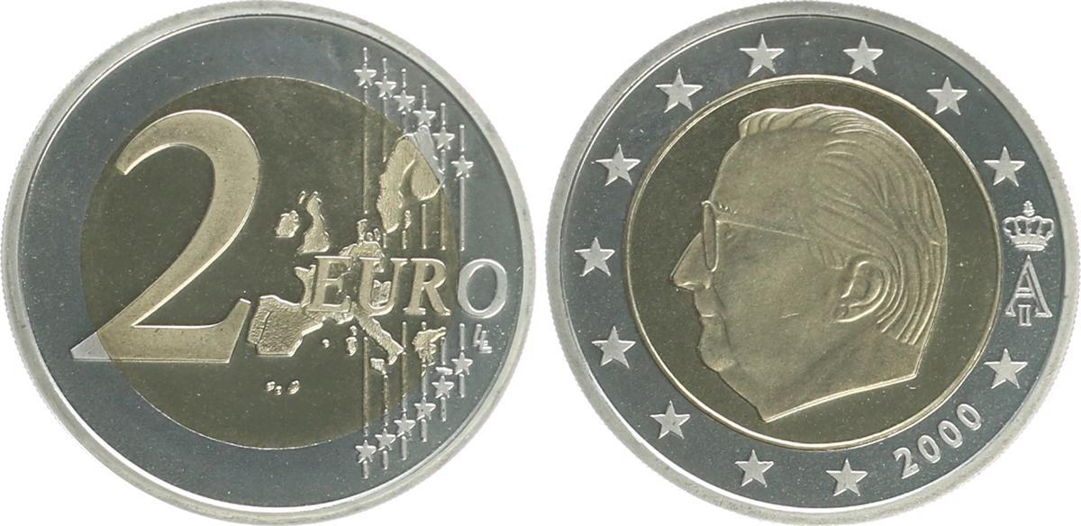 2 euro 2000 belgien belgien 2 euro kursmünze 2000 polierte