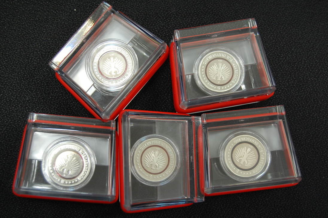 5 euro tropische zone 2017 a,d,f,g,j bundesrepublik deutschland