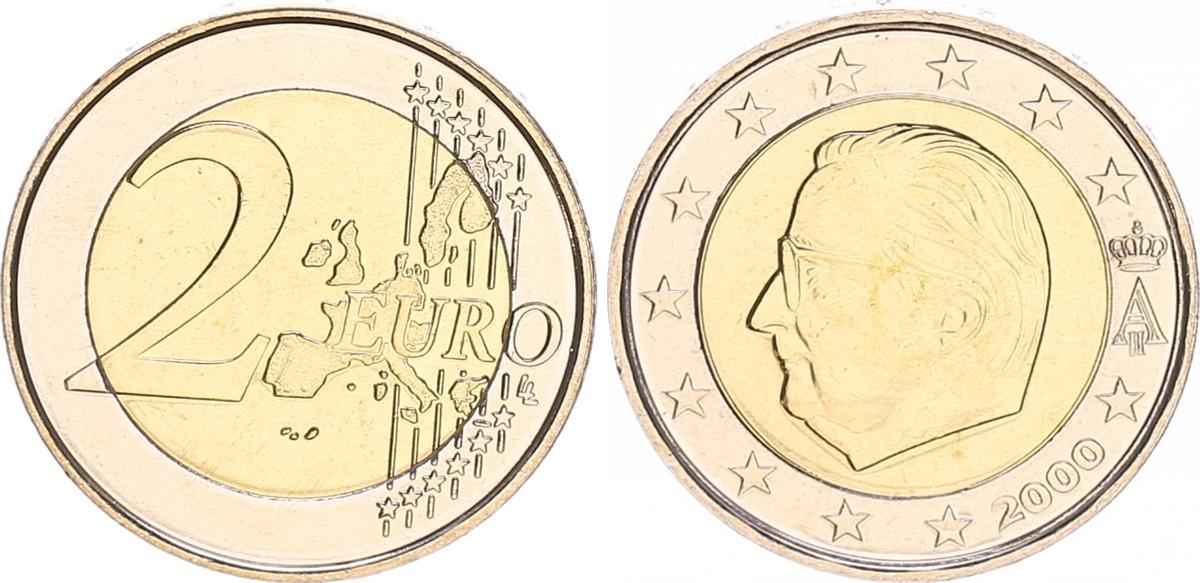 2 euro 2000 belgien belgien 2 euro kursmünze 2000 prgefrisch