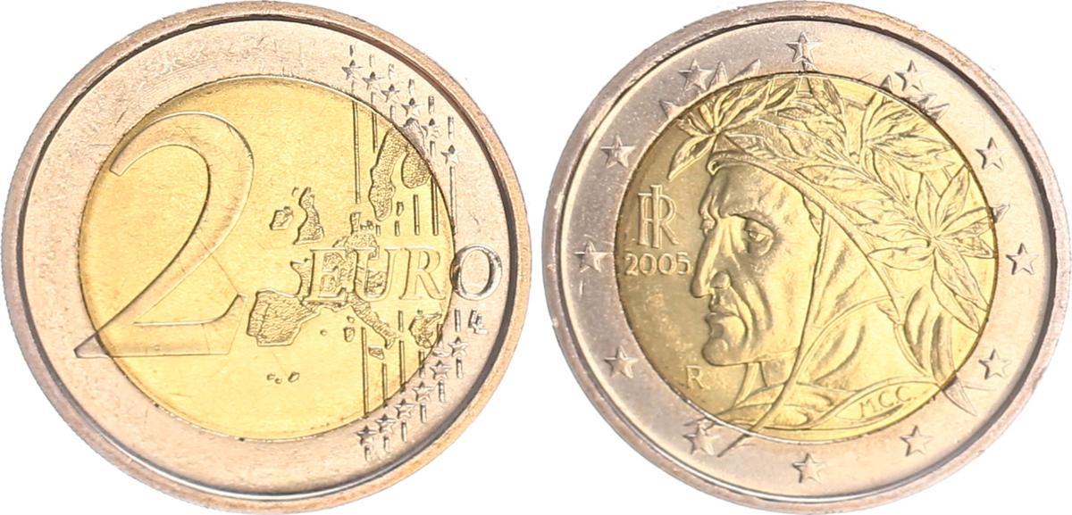 2 euro 2005 italien italien 2 euro kursmünze 2005 dante prge