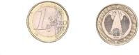 Deutschland 1 Euro 2002 J Fehlprägung / Materialvariante : unmagnetisch vz 200.81 元 含税 ＋  74.89 元 运费