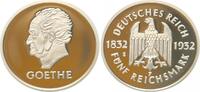 Deutschland / Weimar 3 Reichsmark, offizielle Nachprägung 3 Reichsmark J.350 Goethe 1932 F offizielle Nachprägung -