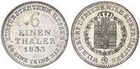 Hessen 1/6 Taler Wilhelm II. Variante ohne Randschrift, seltenes Jahr -