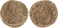 Antike/Römische Kaiserzeit/ Constantius Follis Bronze AE2 Constantius Gallus RS Soldat speert fallenden Reiter FEL TEMP REPARATIO -