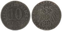 Kaiserreich 10 Pfennig zeitgenössische Umlauffälschung Blei-Zinn Legierung -