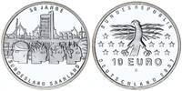 Deutschland 10 Euro 10 Euro Rückkehr des Saarland 2007 Münzzeichen G in Münzkapsel -