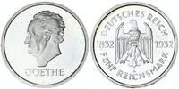 Deutschland / Weimar 3 Reichsmark J.350 Goethe 1932 A offizielle Nachprägung -