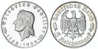 Deutschland / Weimar 5 Reichsmark Schiller 1934 offizielle Neuprägung der Hamburger Münze -