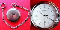 Schweiz, UNISEX Taschenuhr, elegante Quartz UNISEX TASCHENUHR, TISSOT, Datum, neue Batterie, gute Funktion, -