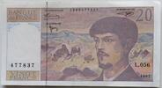 Frankreich 20 Francs 1997 Debussy gebraucht 83.67 元 含税 ＋  74.89 元 运费