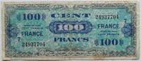 Frankreich 100 Francs 1944 Alliierte Militärbehörde stark gebraucht 83.67 元 含税 ＋  74.89 元 运费