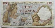 Frankreich 100 Francs 24.10.1940 kl. Nadeleinstiche, gebraucht-stark geb... 100.41 元 含税 ＋  74.89 元 运费