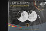 Bundesrepublik Deutschland Offizieller Blister mit 20 Euro Gedenkmz. Offizieller Blister mit 20 Euro Silber Gedenkmünze 175 Jahre Deutschlandlied -