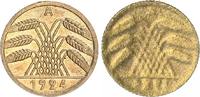 Deutschland / Weimar 5 Pfennig, einseitig geprägt 5 Pfennig, einseitig geprägt, nur Ährenseite, dünner Schrötling, Riffel,prfr. -