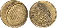 Weimar 10 Pfennig Fehlprägung, Weimar, Fehlprägung: 10 Pfennig 1924 D Wertseite 75 % incus selten!! -