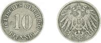 Deutschland / Kaiserreich 10 Pfennig-Variante Kaiserreich 10 Pfennig 1910 G Variante:Reich mit J geschrieben ss -