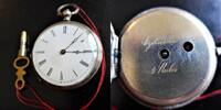 Schweiz, HERREN TASCHENUHR, kleine TASCHENUHR, Zylinderhemmung, Schlüssel-Aufzug, Zifferblattschaden, ca1880, -