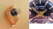 China, DAMEN AnhängerUHR, SUNKI Anhängeruhr, vergoldet, relativ einfache Bauart, gute Funktion, -