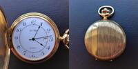 Schweiz, HERREN TASCHENUHR, HERREN TASCHENUHR, vergoldet-ZENTRA-Quartz-gute Funktion-Uhrwerk & Batterie neu, -