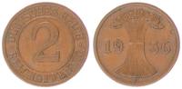 Deutschland / Weimar 2 Pfennig Weimar 2 Reichspfennig 1936 E (1) -