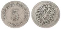 Deutschland / Kaiserreich 5 Pfennig Kaiserreich 5 Pfennig 1876 H, Rückseite 30 Grad Drehung -