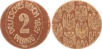 Deutschland / WEIMAR / PROBEPRÄGUNG Hartpappe Probe für ein 2 Pfennig Stück WEIMAR Pergament Hartpappe Probe für ein 2 Pfennig Stück 1921 rotbraun (2) -