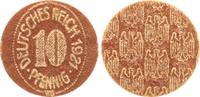 Deutschland / WEIMAR / PROBEPRÄGUNG Hartpappe Probe 10 Pfennig WEIMAR Pergament Hartpappe Probe 10 Pfennig 1921 (rotbraun) -