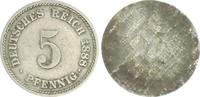 Deutschland / Kaiserreich 5 Pfennig Kaiserreich 5 Pfennig 1888, Einsetiger Abschlag -