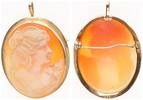 Deutschland Gemme Gold 585 Gemme , Gold 585, Anhänger & Brosche, 3 cm lang, 4,13g -