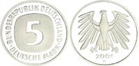 Deutschland / Bundesrepublik 5 Mark 5 DM Kursmünze 2001D TOP-Erhaltung - Seltenes Jahr Polierte Platte (PP, Proof) -