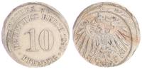 Deutschland / Kaiserreich 10 Pfennig Kaiserreich 10 Pfennig J.13 1890 A Fehlprägung: zwei mal beprägt -