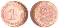Kaiserreich 1 Pfennig 1 Pfennig J.1 20% dezentriert -