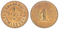 Notgeld Ludwigsburg 1 Pfennig Notgeld Ludwigsburg Brauerei R. Cluss -