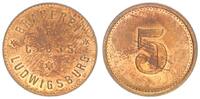 Notgeld Ludwigsburg 5 Pfennig Notgeld Ludwigsburg Brauerei R. Cluss -