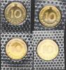 Deutschland 10 Pfennig 10 Pfennig 1975 D,F,G,J 4 Münzen komplett Stempelglanz, in Folie -