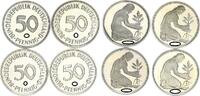 Deutschland 50 Pfennig 4 Münzen komplett PP -