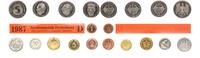 Deutschland / BRD / Kurssatz 1Pf. bis 5 DM BRD Kurssatz Einzelplatte 1987 D Stempelglanz -