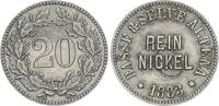 Kaiserreich 20 Pfennig Probe Probe 20 Pfennig 1883 Reinnickel der Metallwerke Basse und Selve (Altena) -