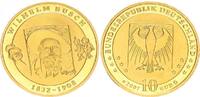 Deutschland / Eurowährung 10 Euro Wilhelm Busch 2007 Münzzeichen D 10 Euro 175 Geb. Wilhelm Busch 2007 Münzzeichen D vergoldet -